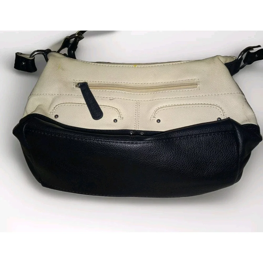 Beautiful‎ Suri Hobo Stone & Co Purse Cream & Black Leather EUC